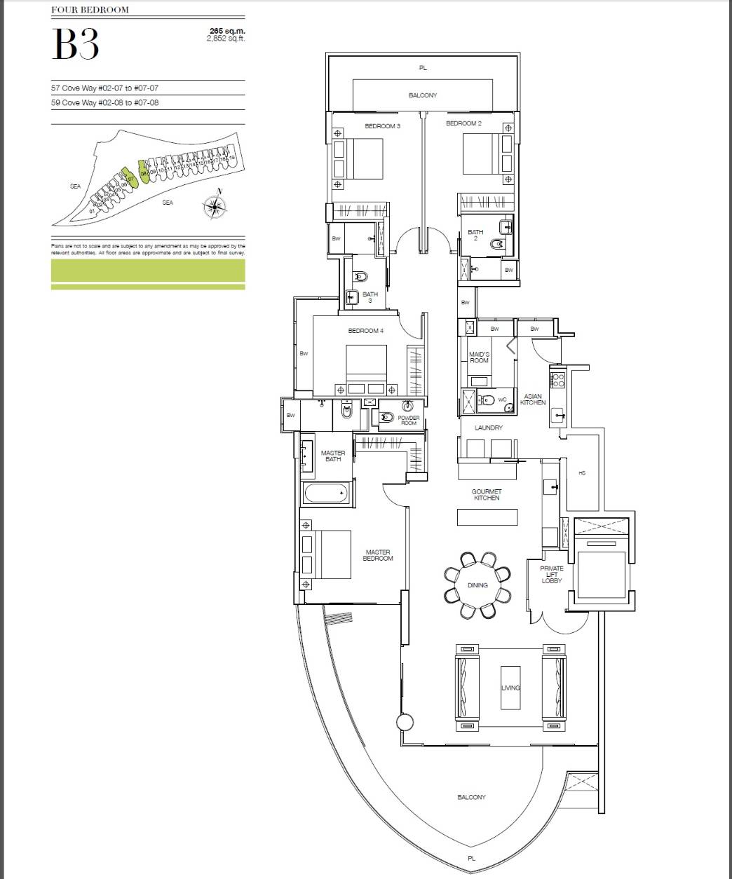 Seascape B3 floor plan