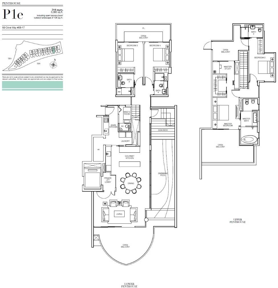 Seascape P1e floor plan