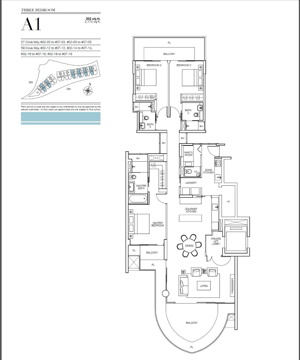 Seascape A1 floor plan