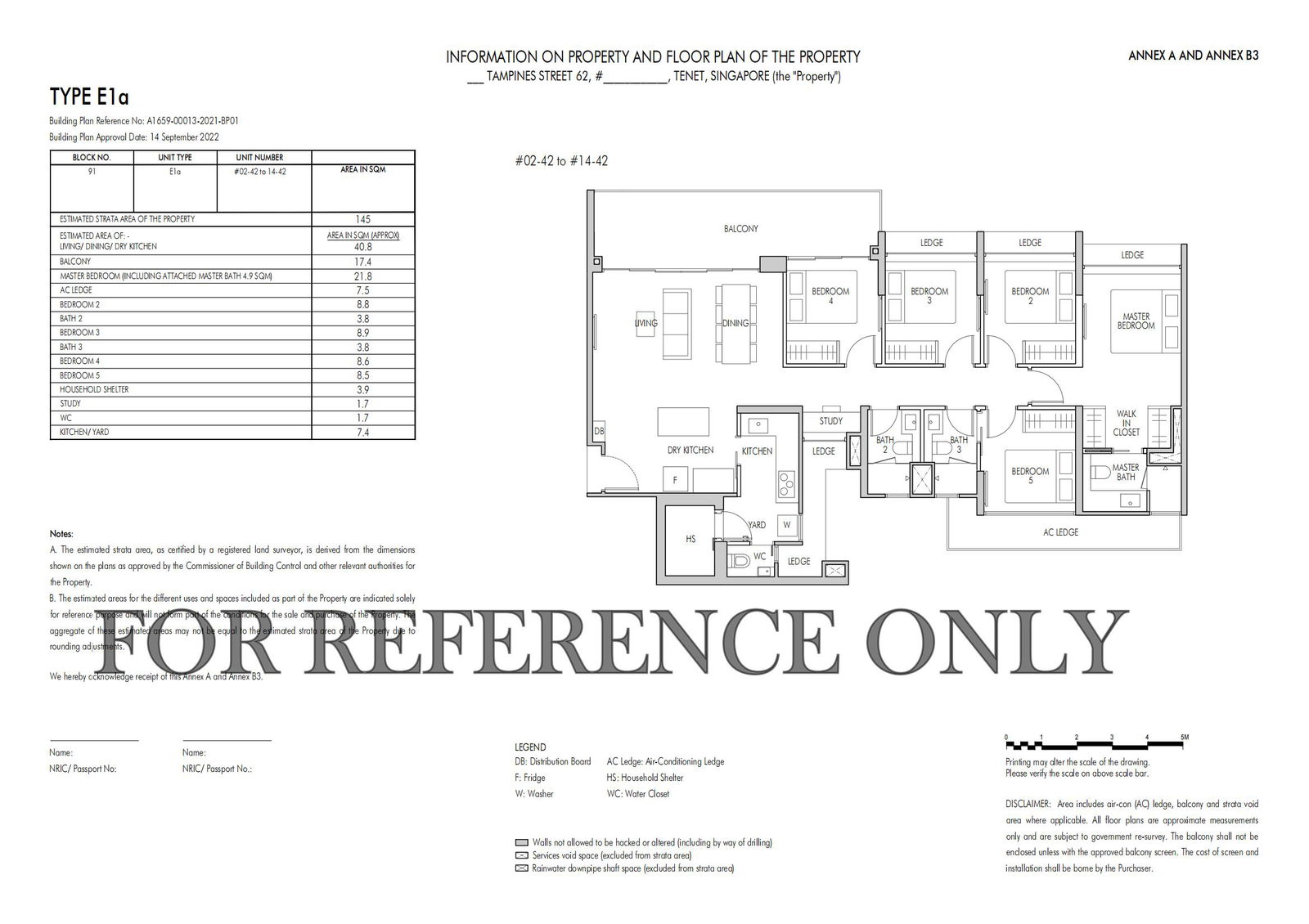 Tenet E1a floor plan