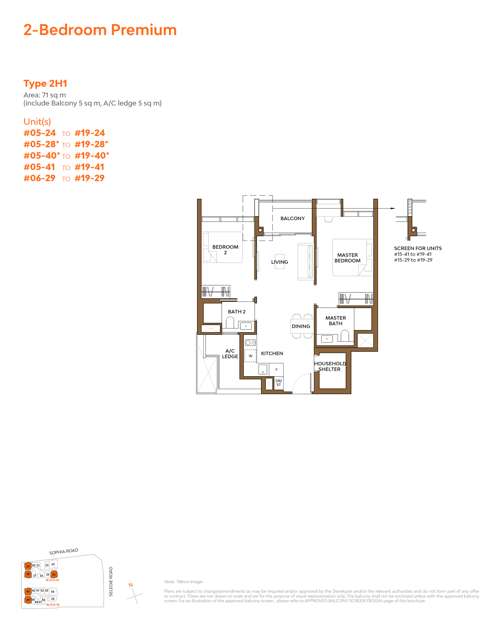 The Collective at One Sophia 2H1 floor plan