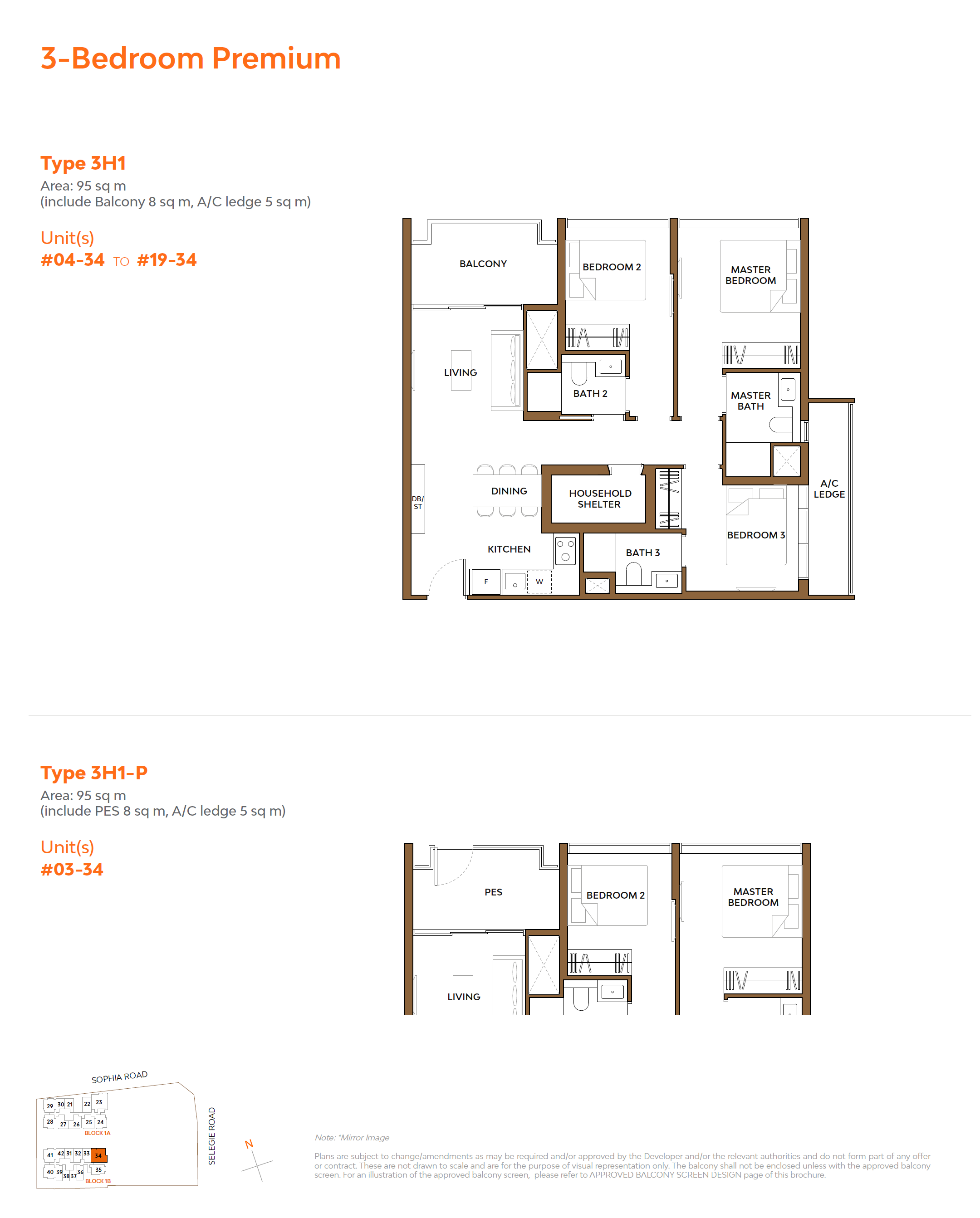 The Collective at One Sophia 3H1-P floor plan