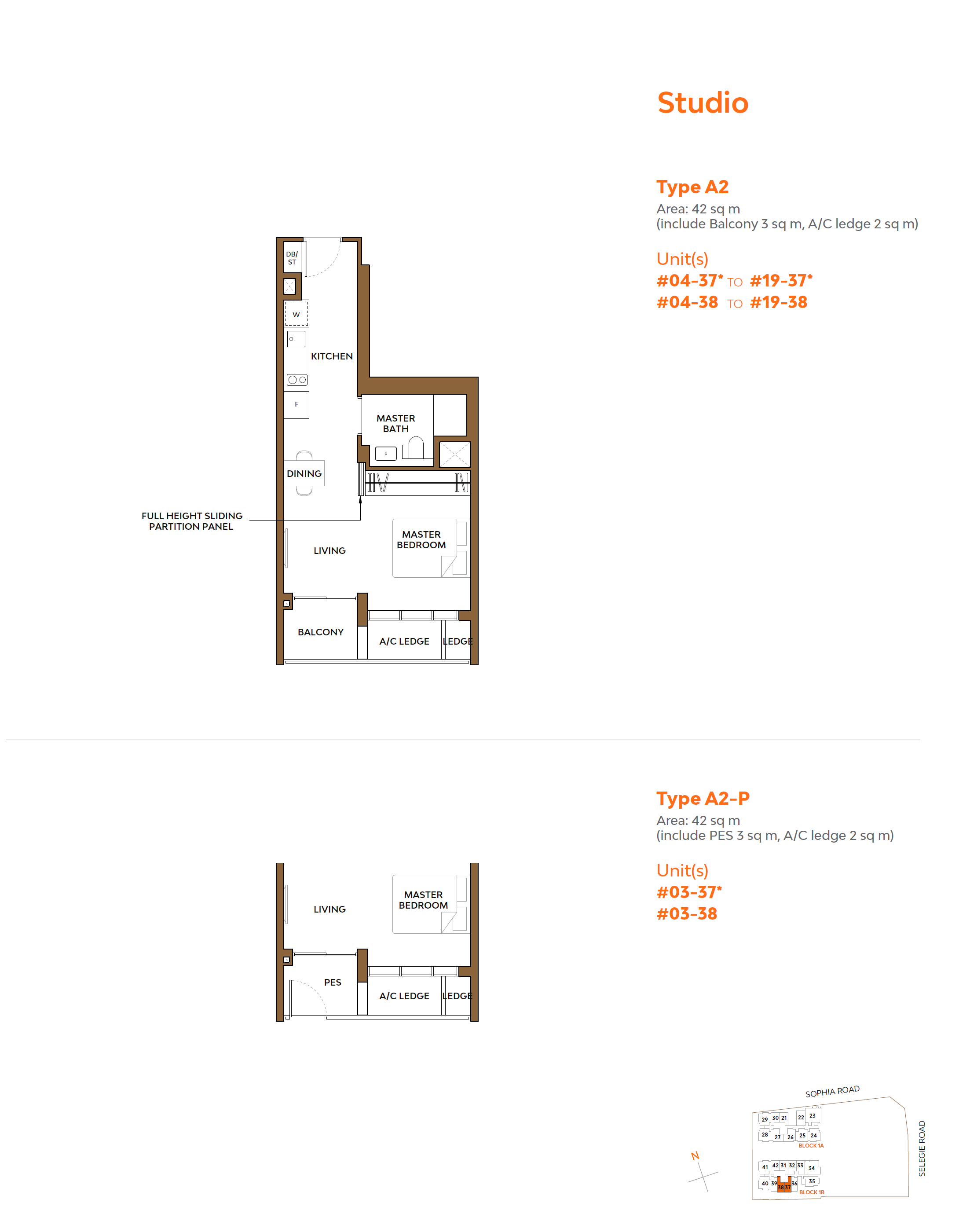 The Collective at One Sophia A2 floor plan
