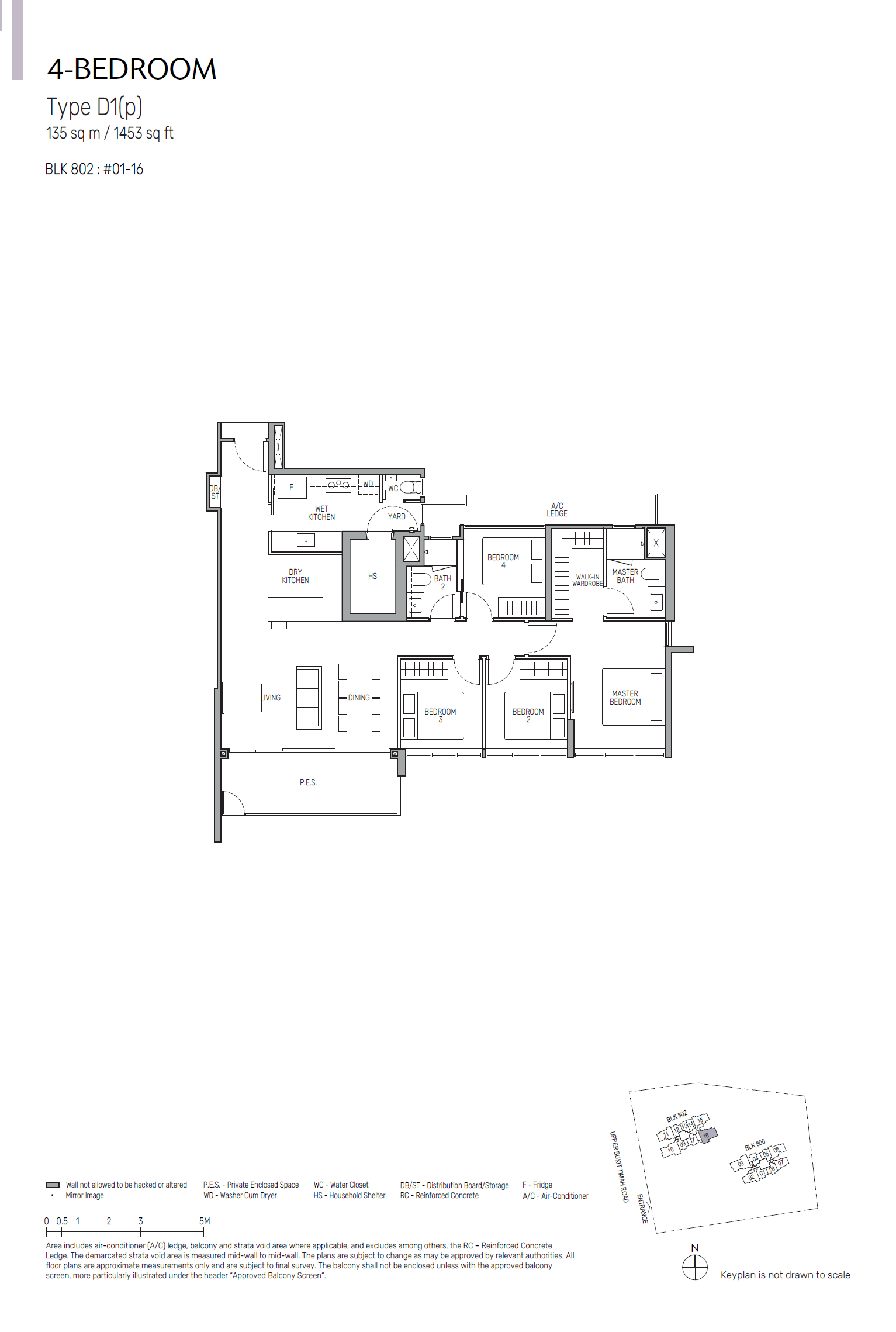 The Myst 秘林嘉园 D1(p) 户型图
