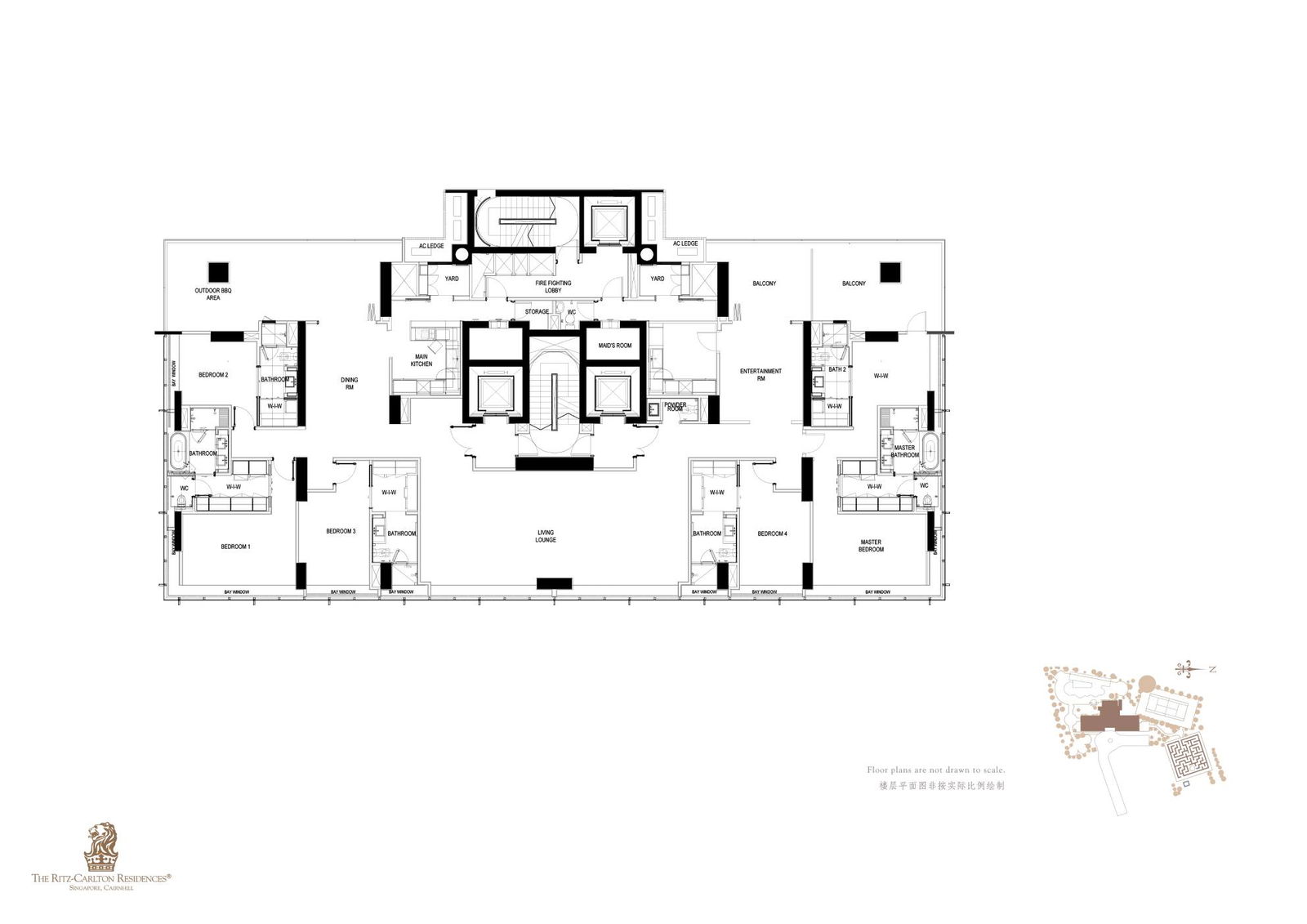 The Ritz-Carlton 丽思卡尔顿 floor plan