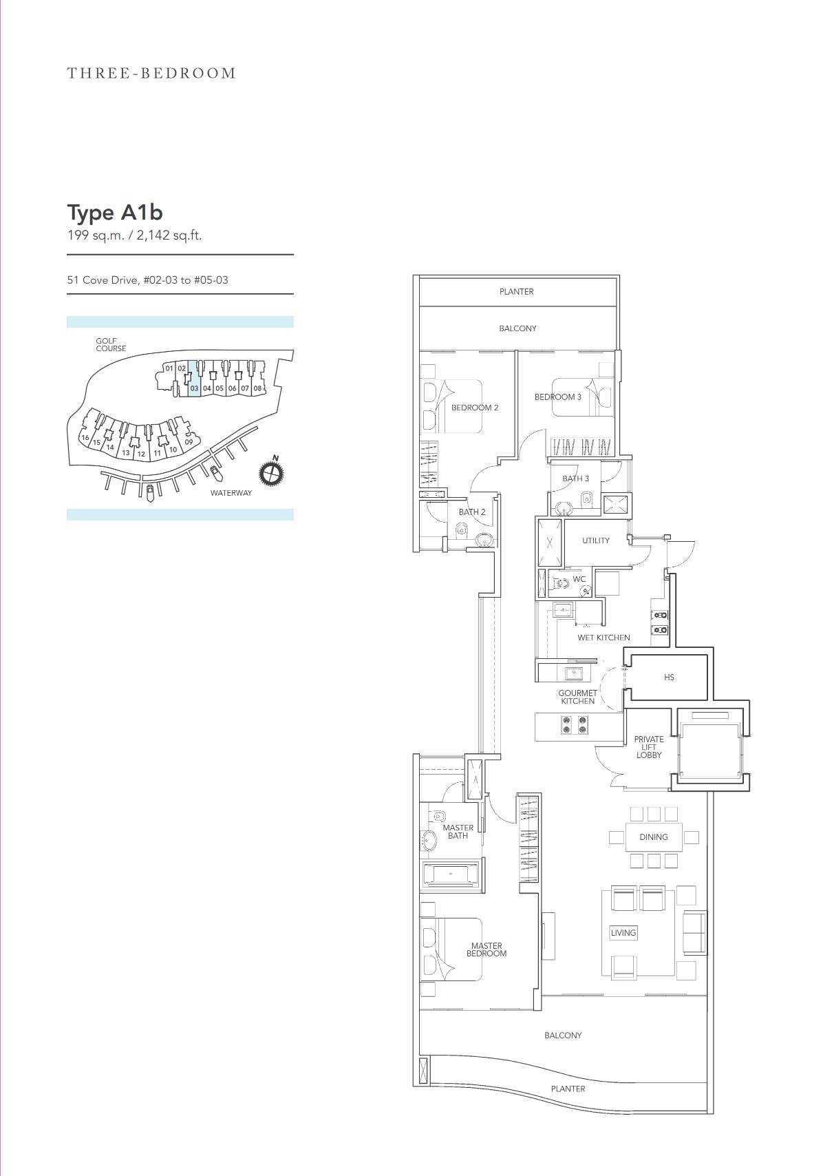 Turquoise A1b floor plan