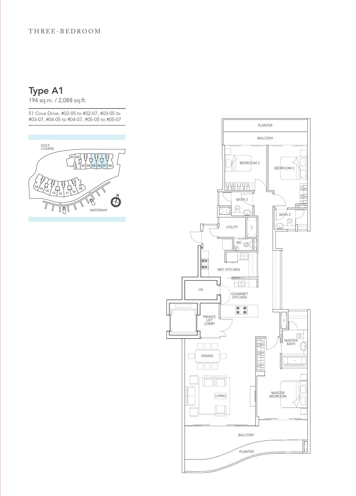 Turquoise A1 floor plan