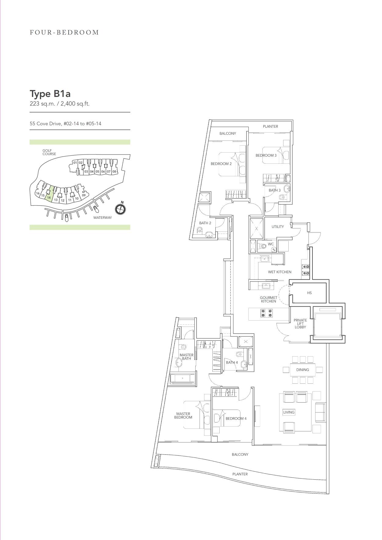 Turquoise B1a floor plan