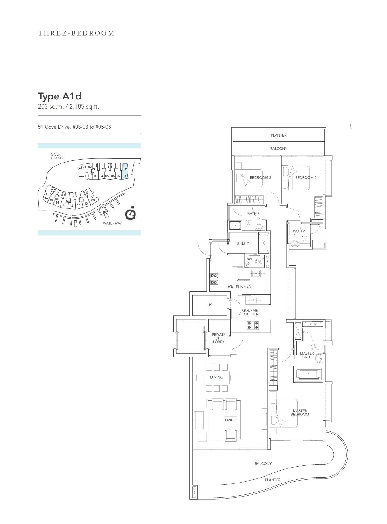 Turquoise A1d floor plan