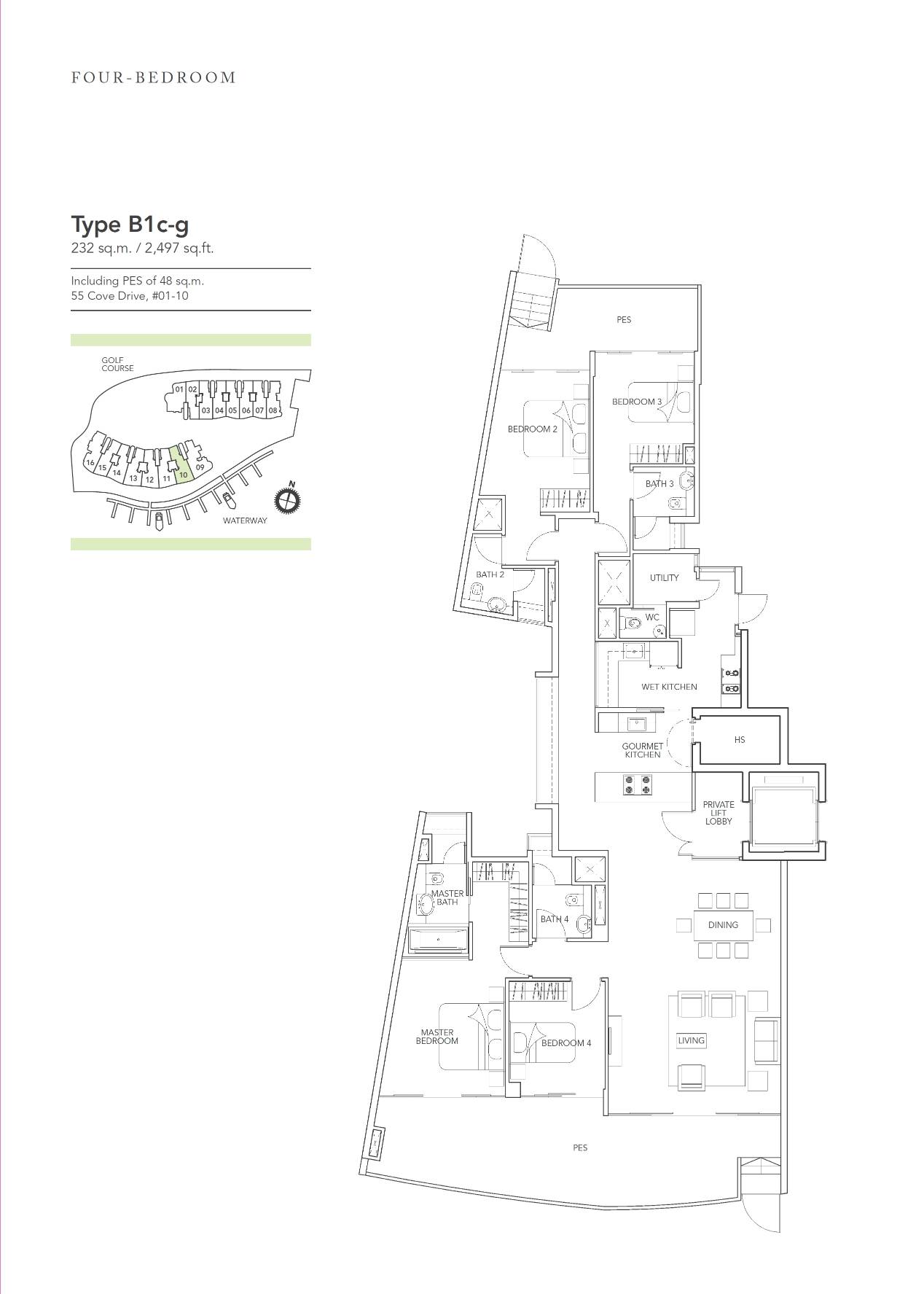 Turquoise B1c-g floor plan