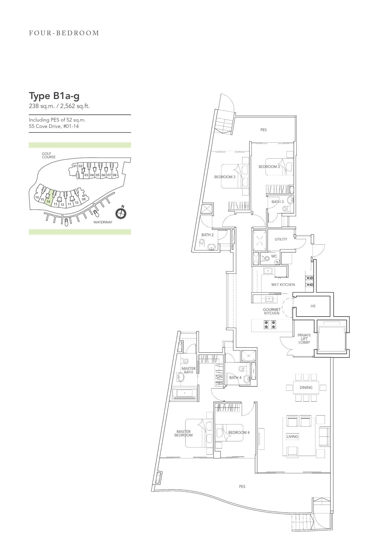 Turquoise B1a-g floor plan