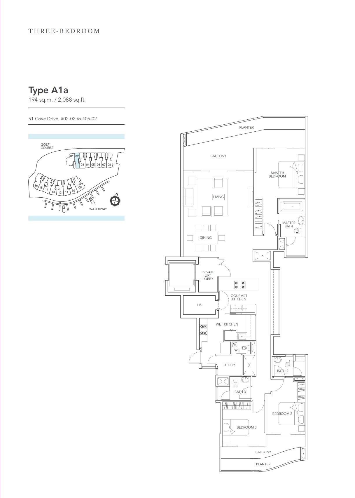 Turquoise A1a floor plan