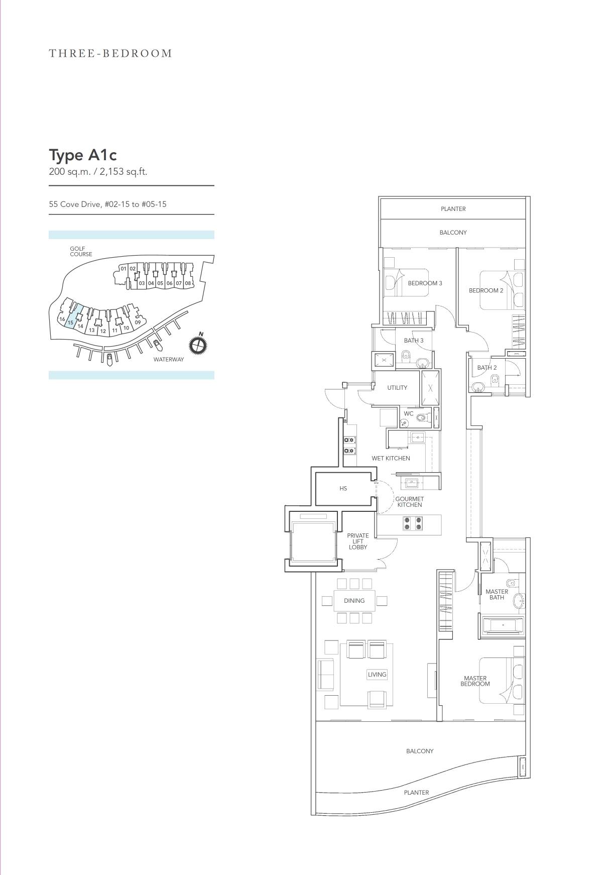 Turquoise A1c floor plan
