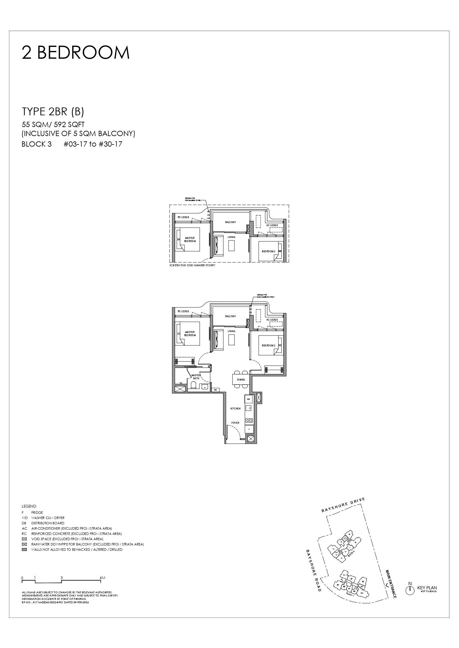 Vela Bay 首航 2BR (B) 户型图