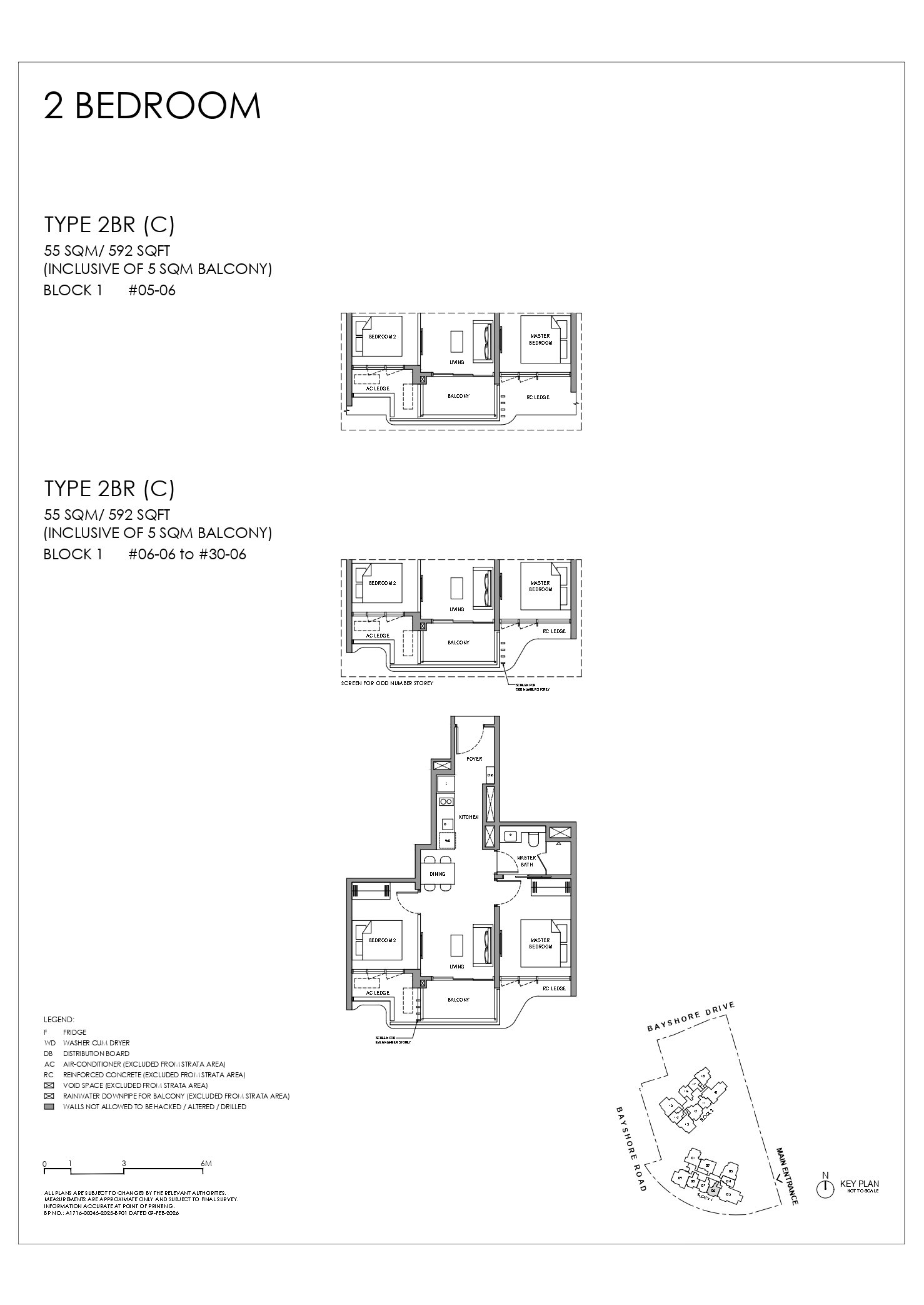 Vela Bay 首航 2BR (C) 户型图