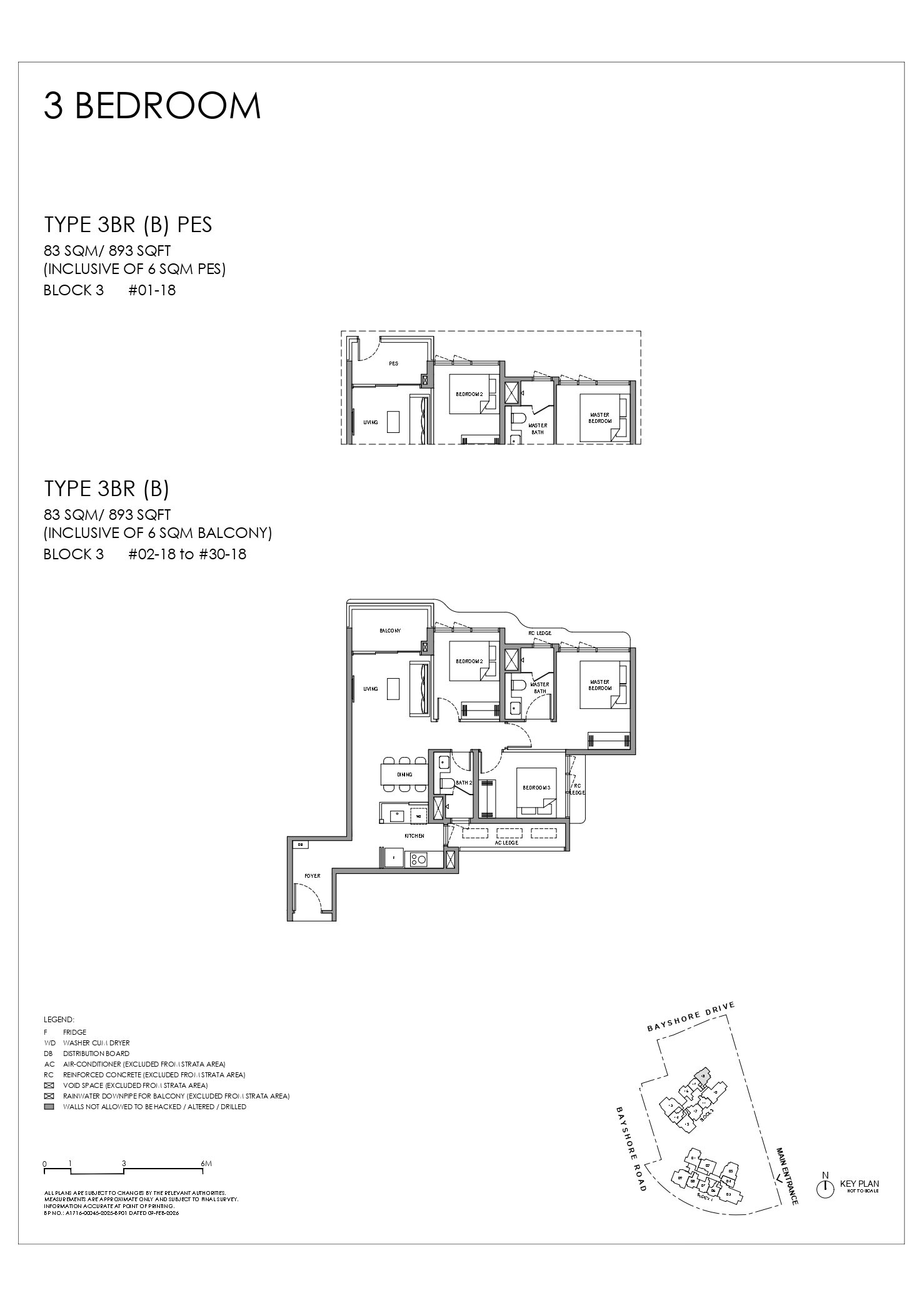 Vela Bay 首航 3BR (B) 户型图