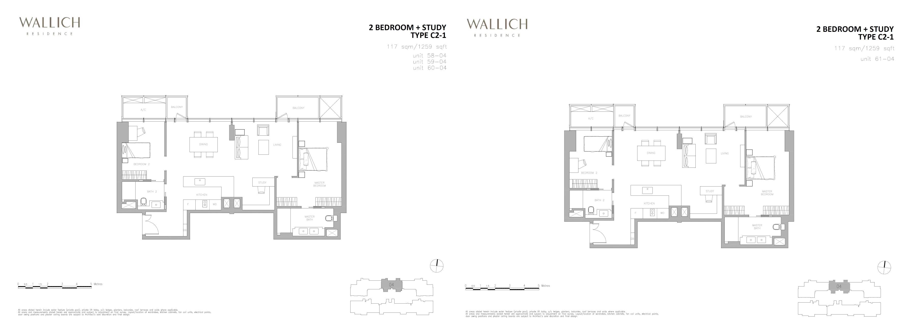 Wallich Residence 华利世家 C2-1 户型图