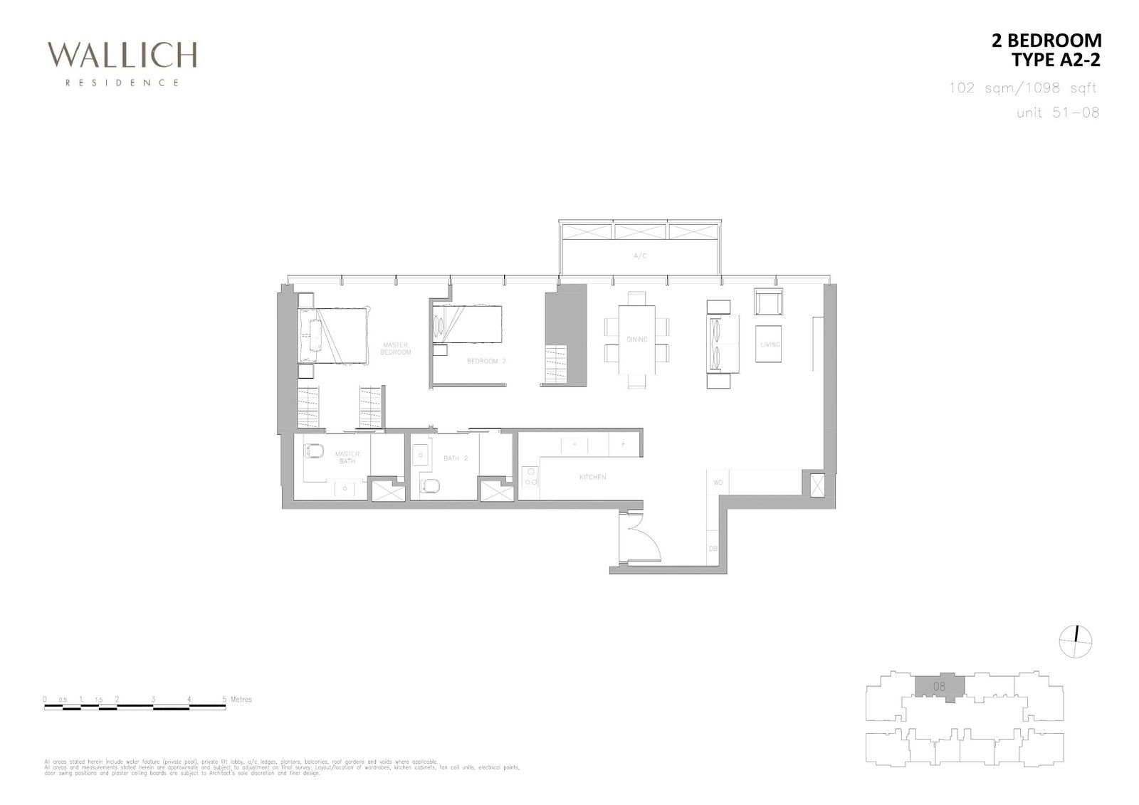 Wallich Residence 华利世家 A2-2 户型图