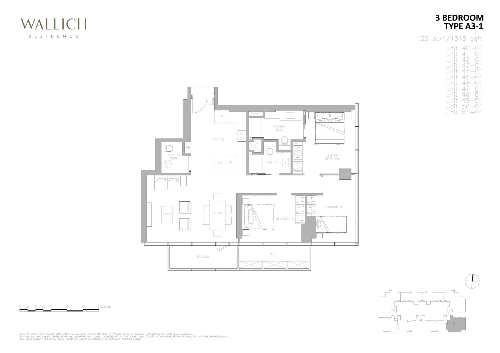 Wallich Residence 华利世家 A3-1 户型图