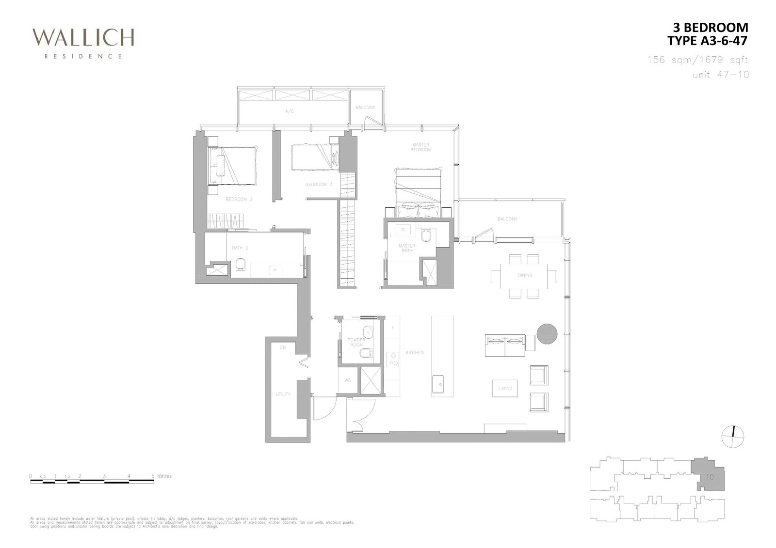 Wallich Residence 华利世家 A3-6-47 户型图