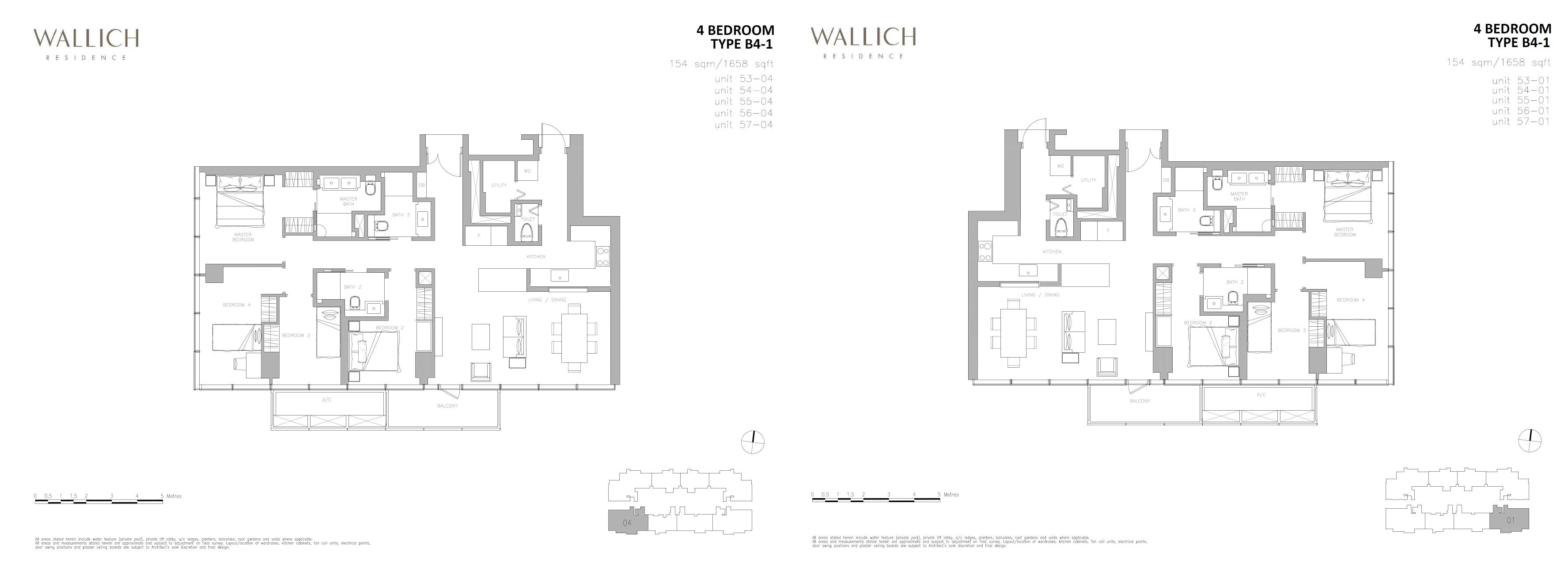 Wallich Residence 华利世家 B4-1 户型图