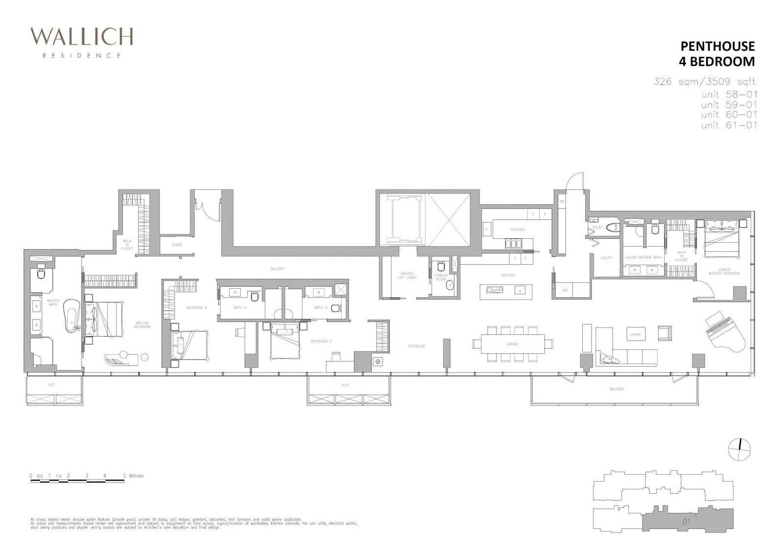 Wallich Residence 华利世家 PH 户型图