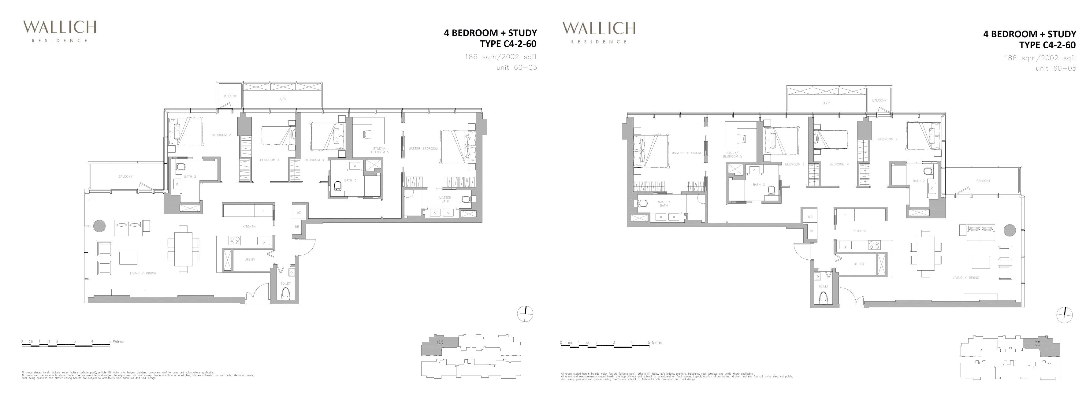 Wallich Residence 华利世家 C4-2-60 户型图