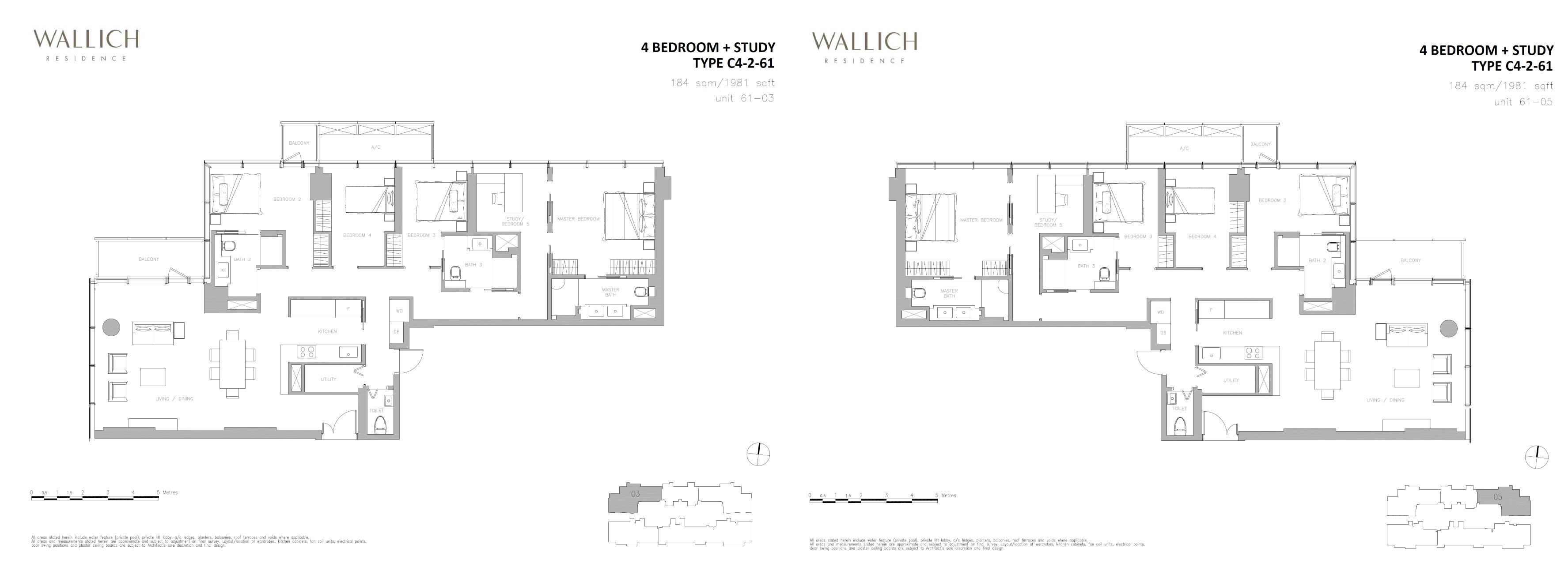 Wallich Residence 华利世家 C4-2-61 户型图