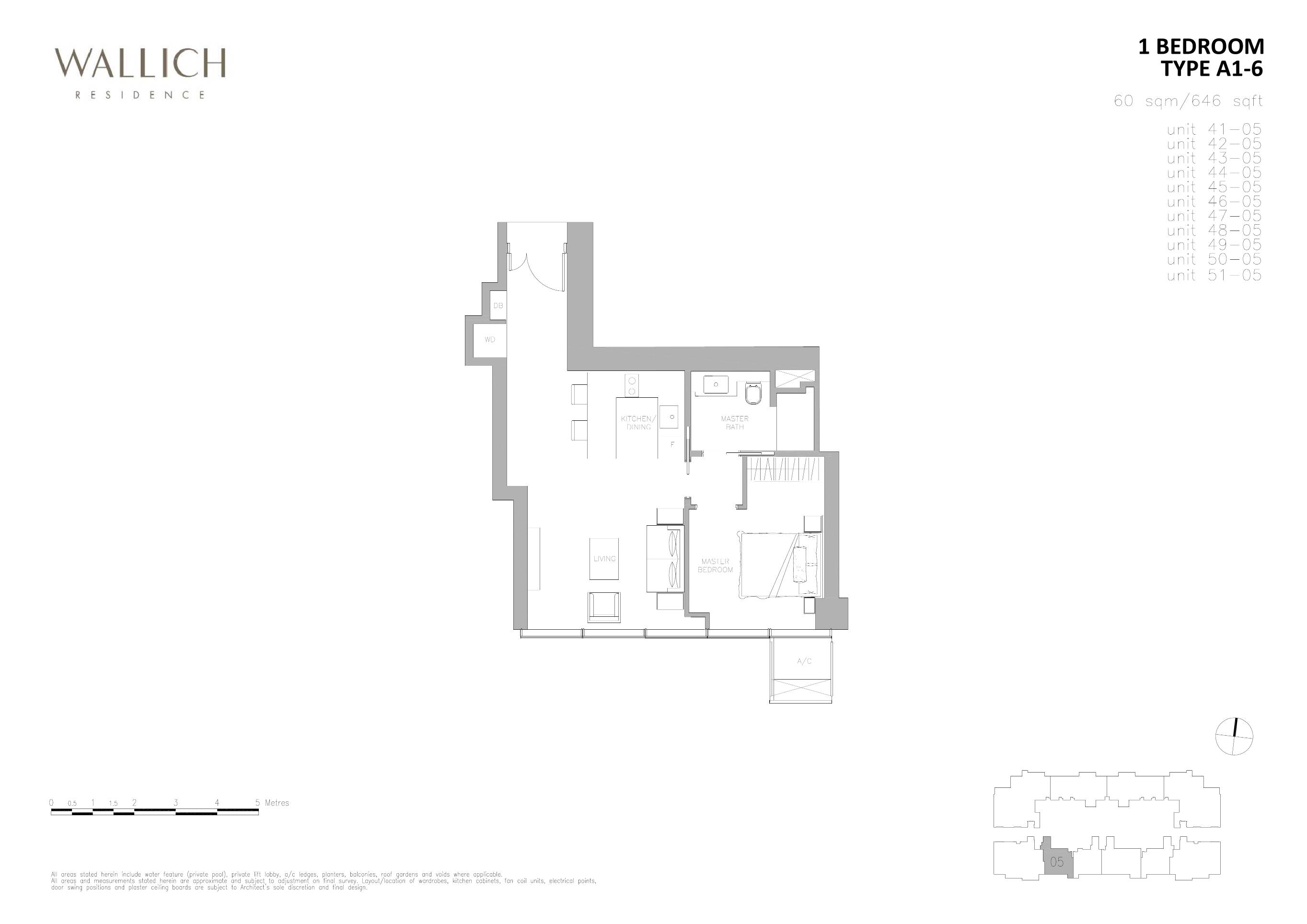 Wallich Residence 华利世家 A1-6 户型图