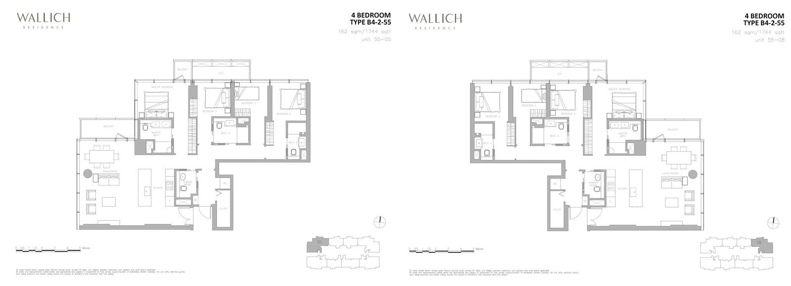 Wallich Residence 华利世家 B4-2-55 户型图