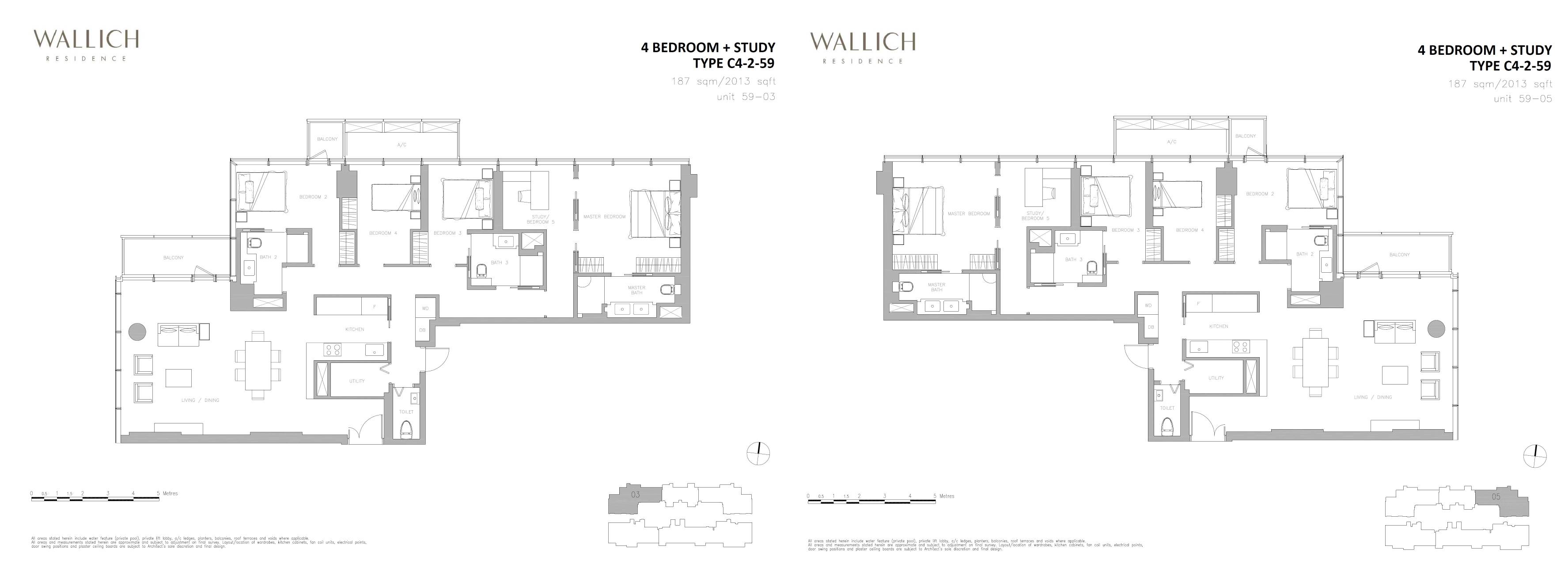 Wallich Residence 华利世家 C4-2-59 户型图