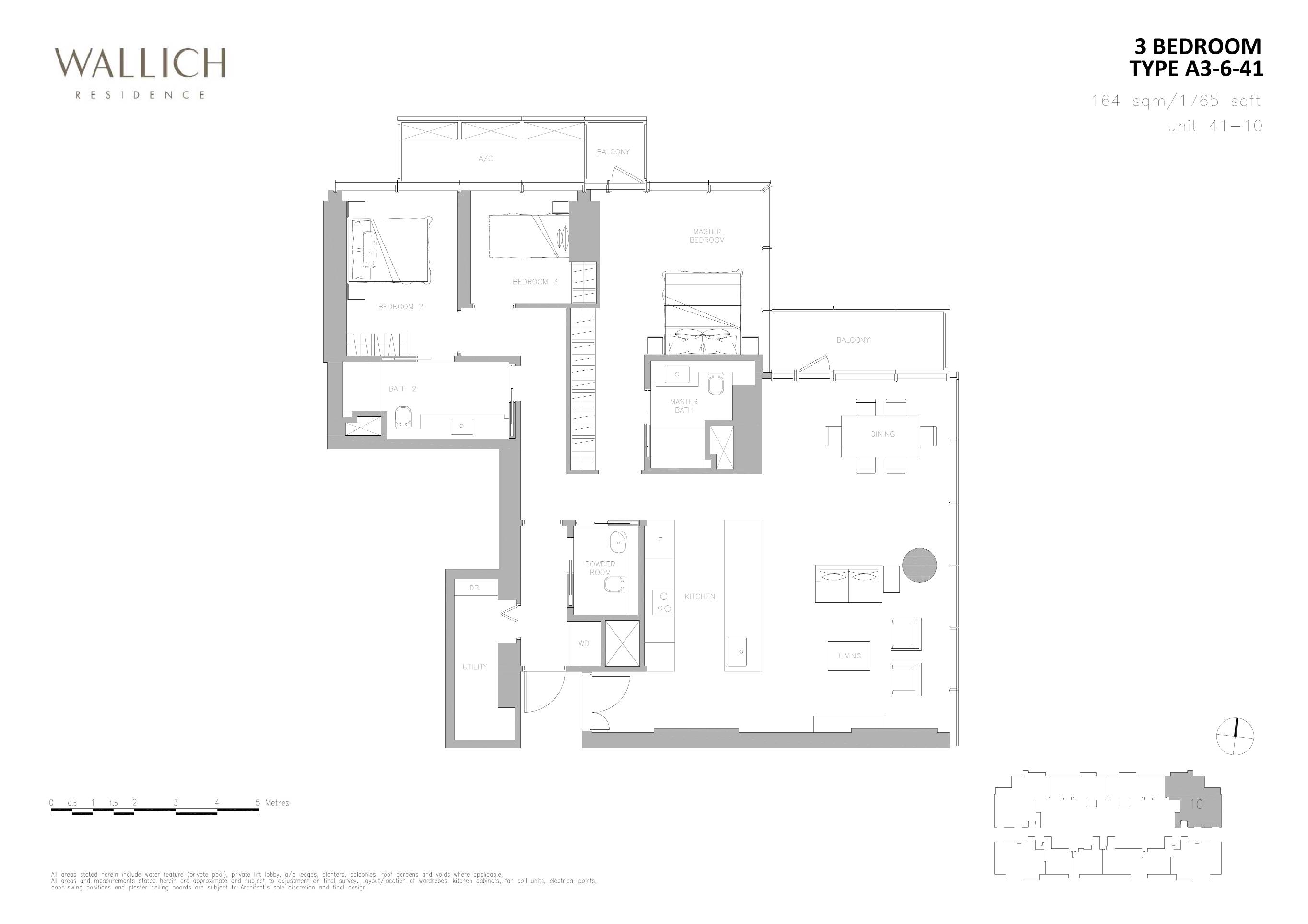 Wallich Residence 华利世家 A3-6-41 户型图