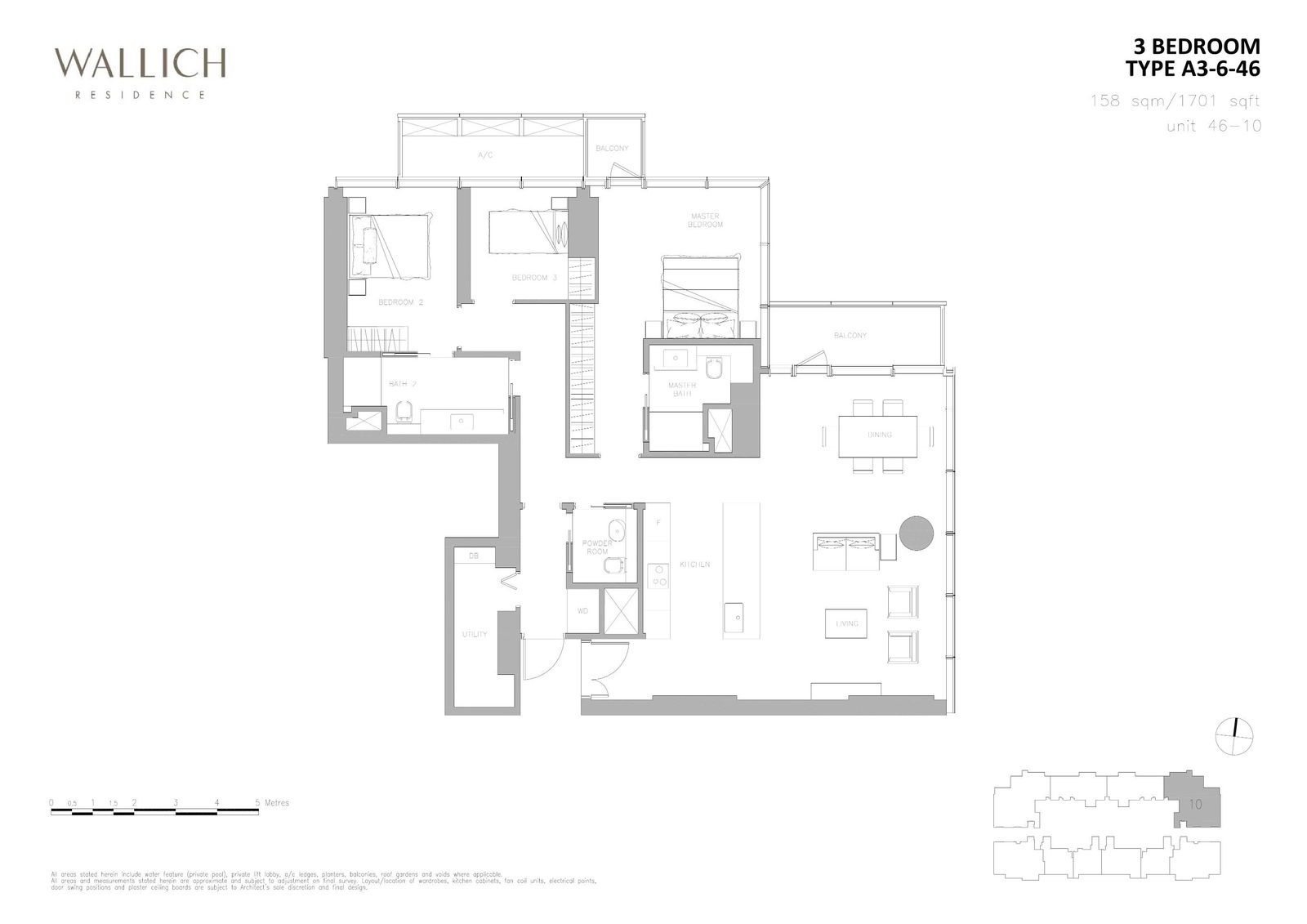 Wallich Residence 华利世家 A3-6-46 户型图