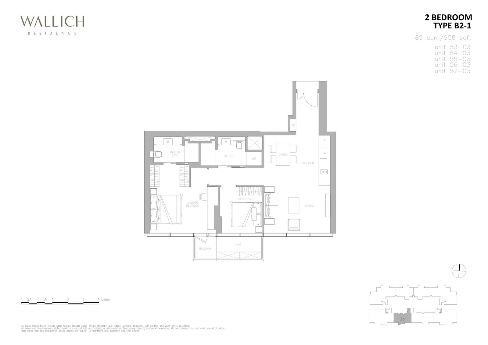 Wallich Residence 华利世家 B2-1 户型图