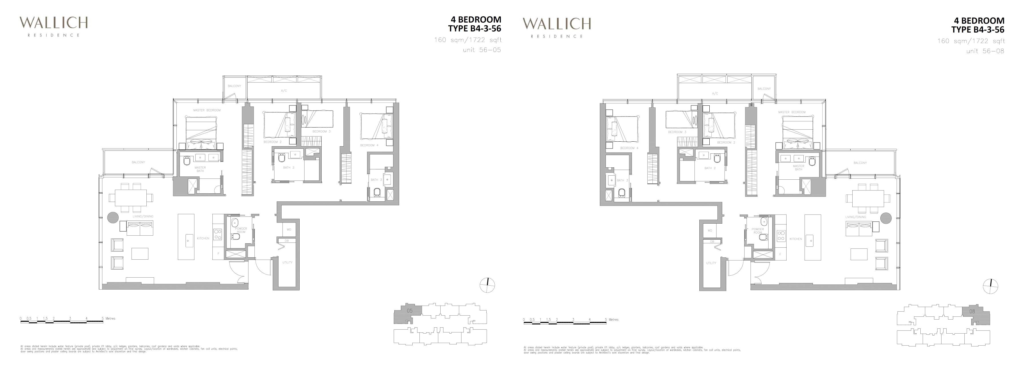 Wallich Residence 华利世家 B4-3-56 户型图